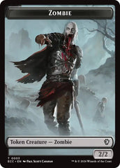 Zombie // Elf Warrior Double-Sided Token [Lorwyn Eclipsed Tokens] | Gate City Games LLC