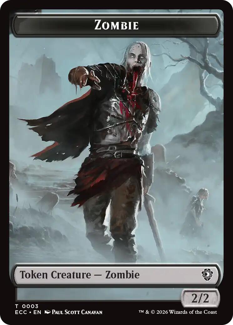 Zombie // Snake Double-Sided Token [Lorwyn Eclipsed Tokens] | Gate City Games LLC