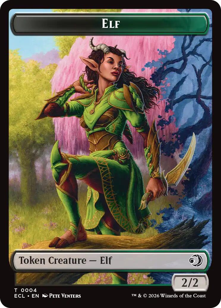 Elf // Kithkin (0007) Double-Sided Token [Lorwyn Eclipsed Tokens] | Gate City Games LLC
