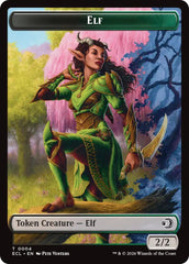 Elf // Treasure Double-Sided Token [Lorwyn Eclipsed Tokens] | Gate City Games LLC