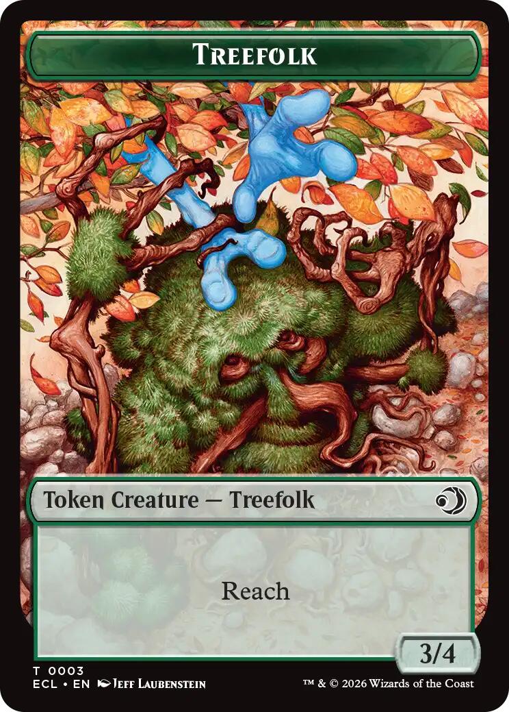 Treefolk // Goblin Double-Sided Token [Lorwyn Eclipsed Tokens] | Gate City Games LLC