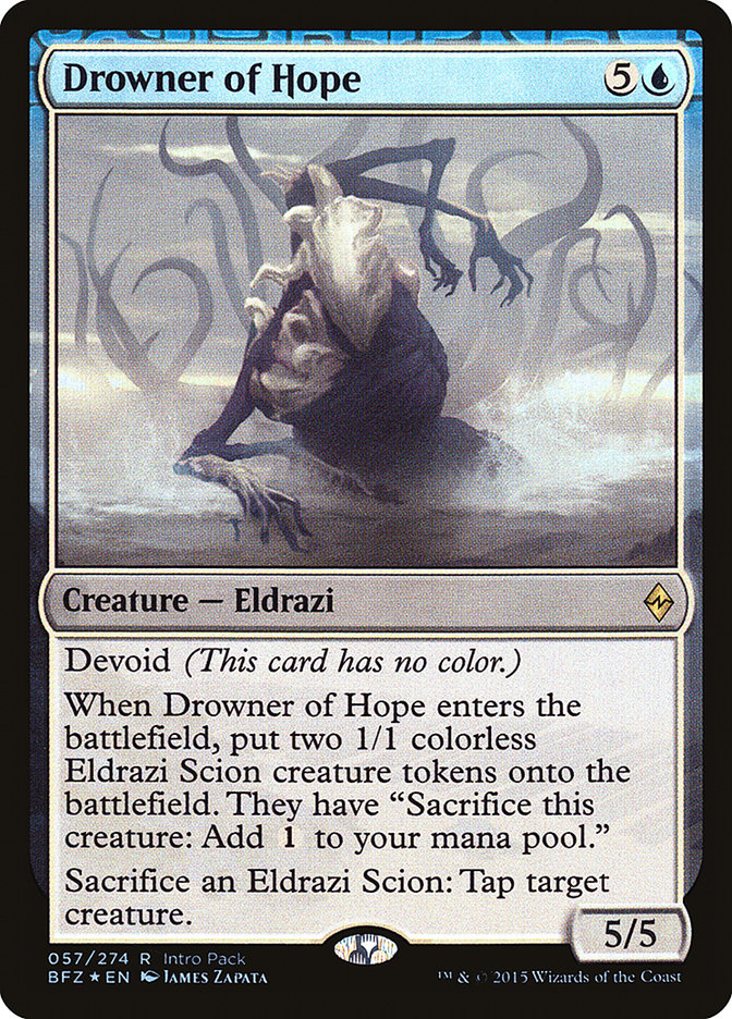 Drowner of Hope (Intro Pack) [Battle for Zendikar Promos] | Gate City Games LLC