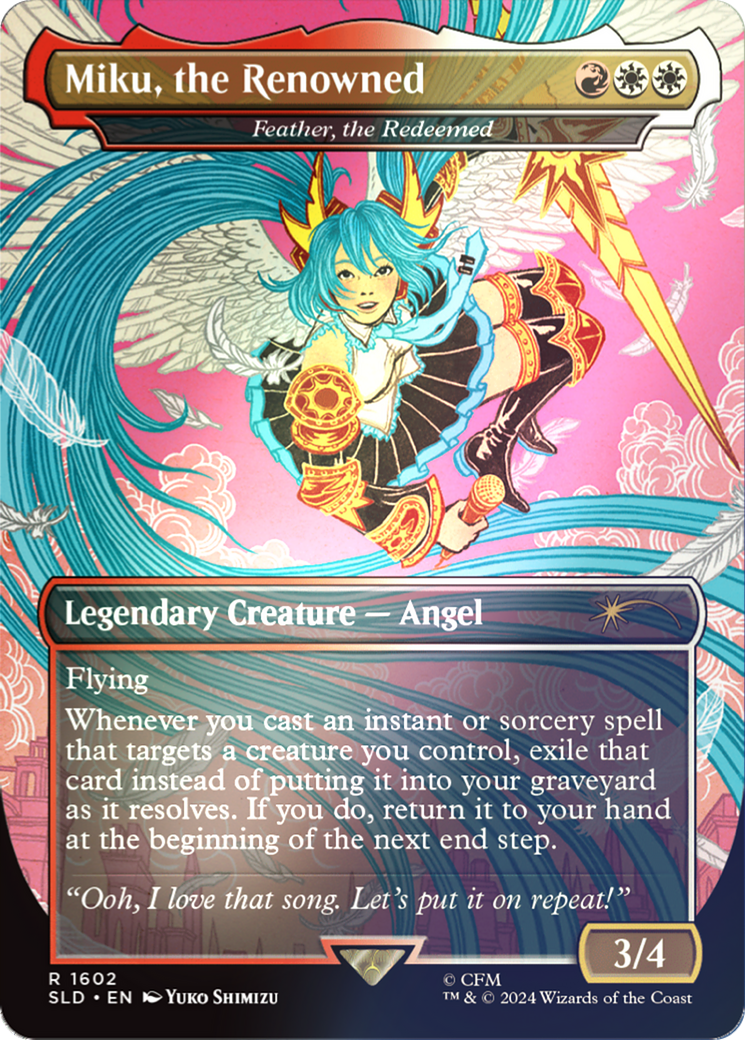 Miku, the Renowned - Feather, the Redeemed (Rainbow Foil) [Secret Lair Drop Series] | Gate City Games LLC