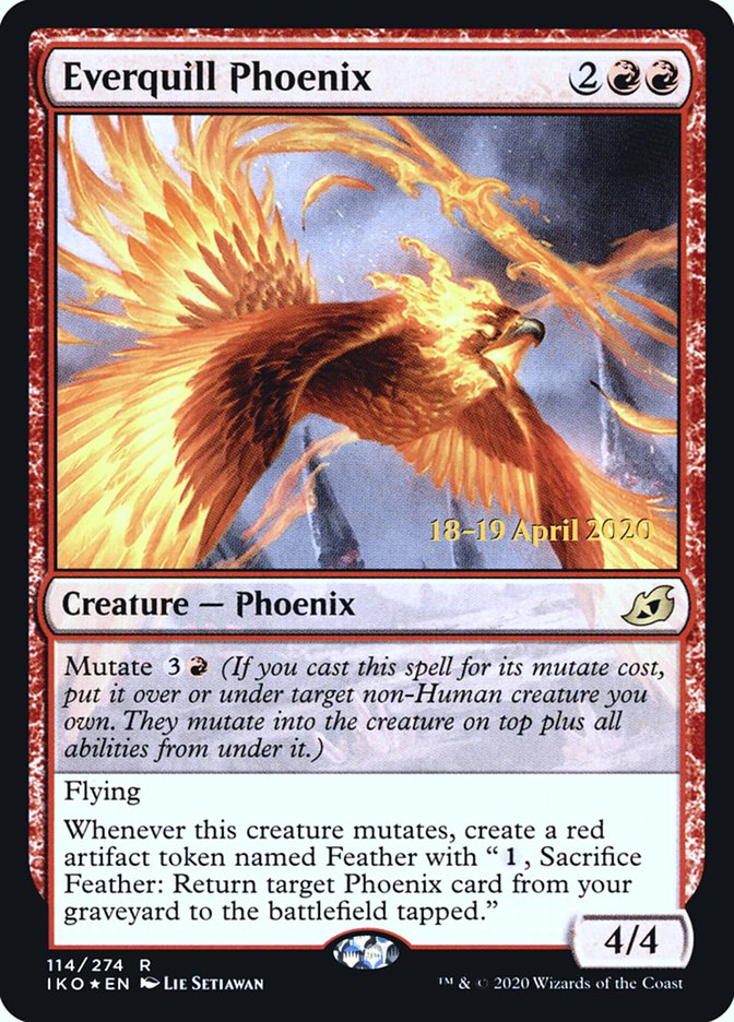 Everquill Phoenix [Ikoria: Lair of Behemoths Prerelease Promos] | Gate City Games LLC