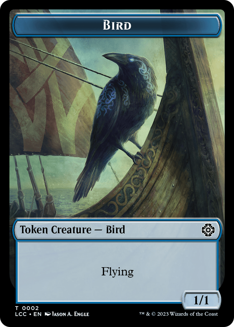 Bird // Merfolk (0003) Double-Sided Token [The Lost Caverns of Ixalan Commander Tokens] | Gate City Games LLC