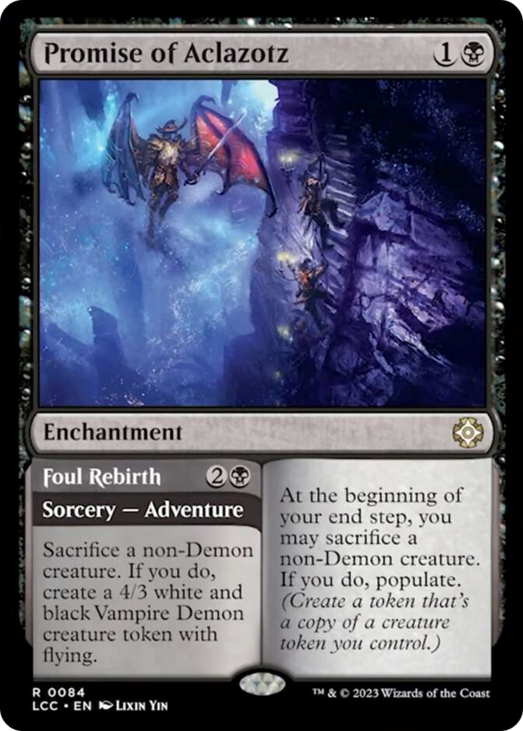 Promise of Aclazotz // Foul Rebirth [The Lost Caverns of Ixalan Commander] | Gate City Games LLC
