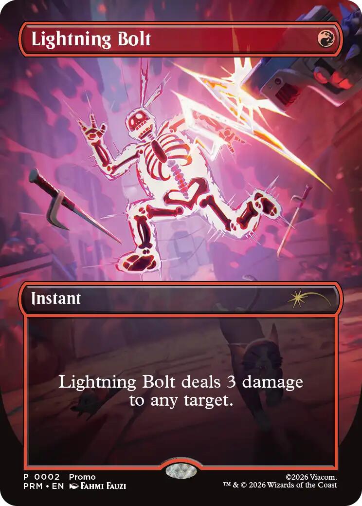 Lightning Bolt (Borderless) [Wizards Play Network 2026] | Gate City Games LLC