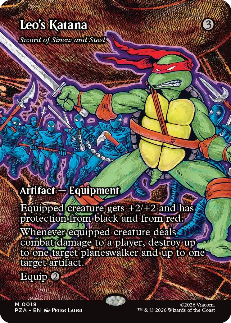 Leo's Katana - Sword of Sinew and Steel (Borderless) [Teenage Mutant Ninja Turtles Eternal-Legal] | Gate City Games LLC