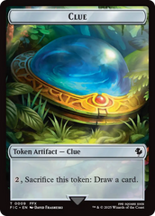 Clue // Treasure Double-Sided Token (Surge Foil) [FINAL FANTASY Commander Tokens] | Gate City Games LLC