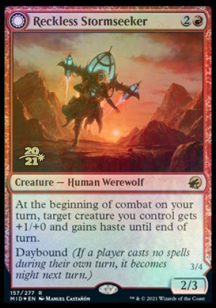 Reckless Stormseeker // Storm-Charged Slasher [Innistrad: Midnight Hunt Prerelease Promos] | Gate City Games LLC