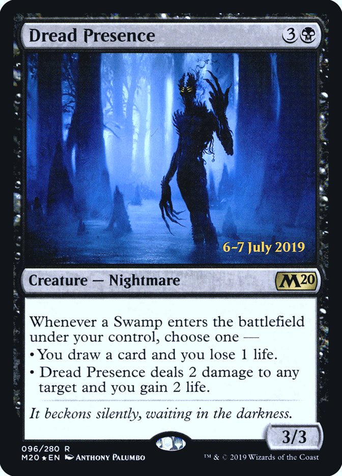 Dread Presence [Core Set 2020 Prerelease Promos] | Gate City Games LLC