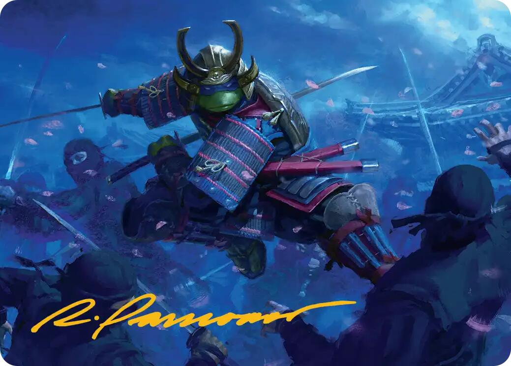 Leonardo, Sewer Samurai Art Card (1/54) (Gold-Stamped Signature) [Teenage Mutant Ninja Turtles Art Series] | Gate City Games LLC