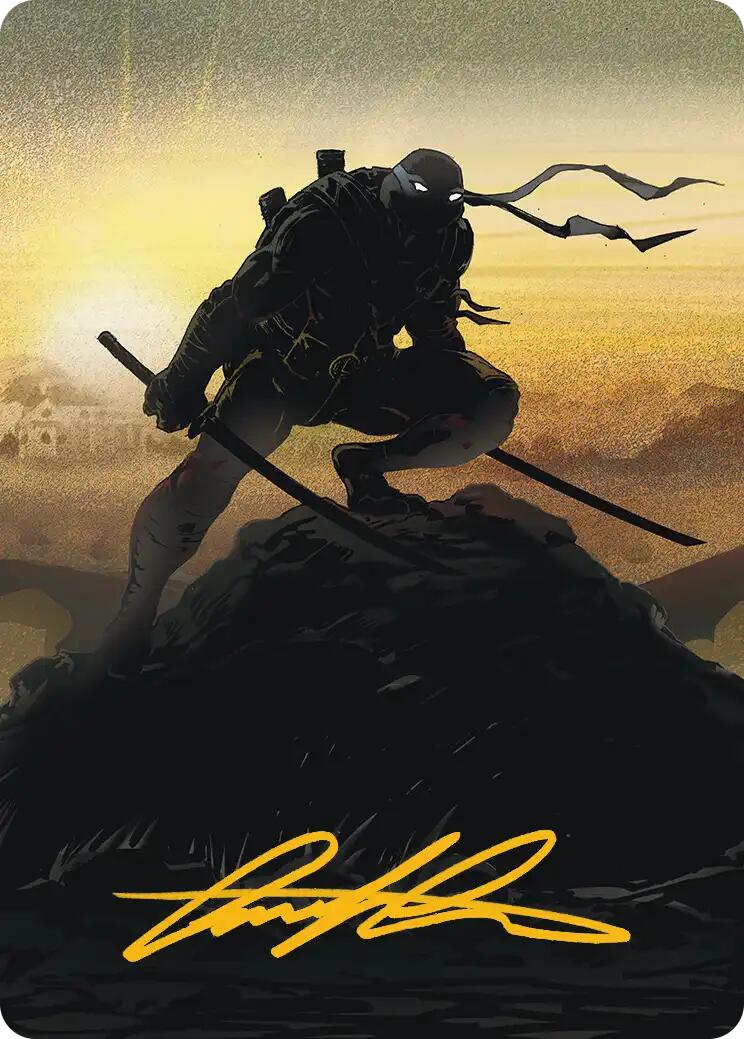 Leonardo, Sewer Samurai Art Card (20/54) (Gold-Stamped Signature) [Teenage Mutant Ninja Turtles Art Series] | Gate City Games LLC
