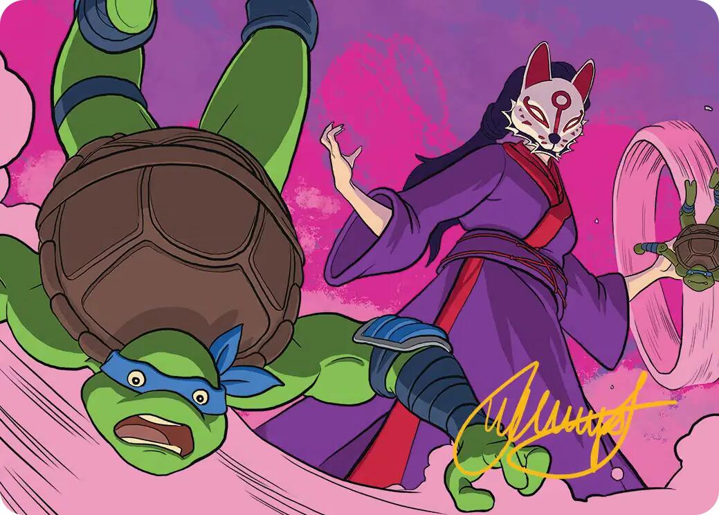 Kitsune's Technique Art Card (Gold-Stamped Signature) [Teenage Mutant Ninja Turtles Art Series] | Gate City Games LLC