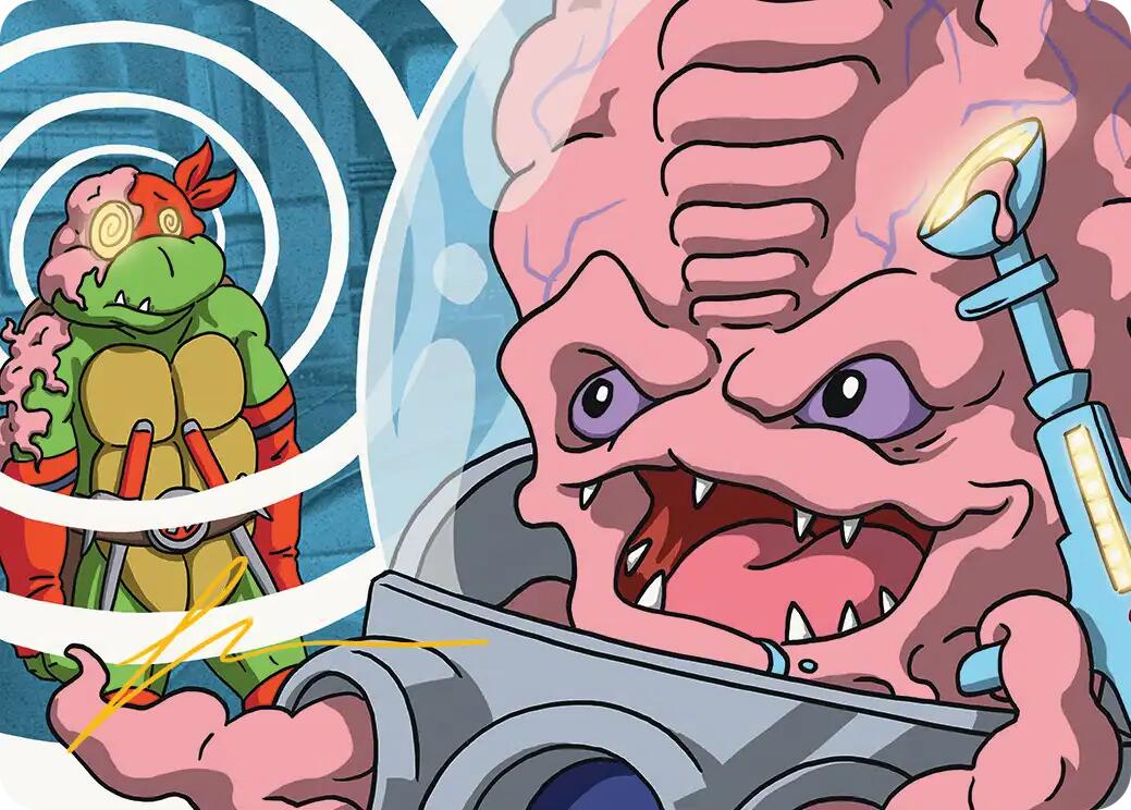 Krang, Master Mind Art Card (25/54) (Gold-Stamped Signature) [Teenage Mutant Ninja Turtles Art Series] | Gate City Games LLC