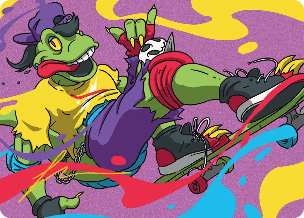 Mondo Gecko Art Card (Gold-Stamped Signature) [Teenage Mutant Ninja Turtles Art Series] | Gate City Games LLC