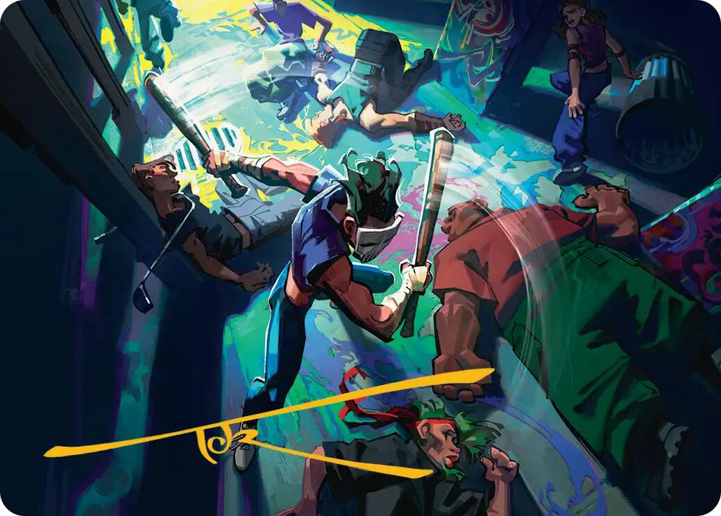 Pain 101 Art Card (Gold-Stamped Signature) [Teenage Mutant Ninja Turtles Art Series] | Gate City Games LLC