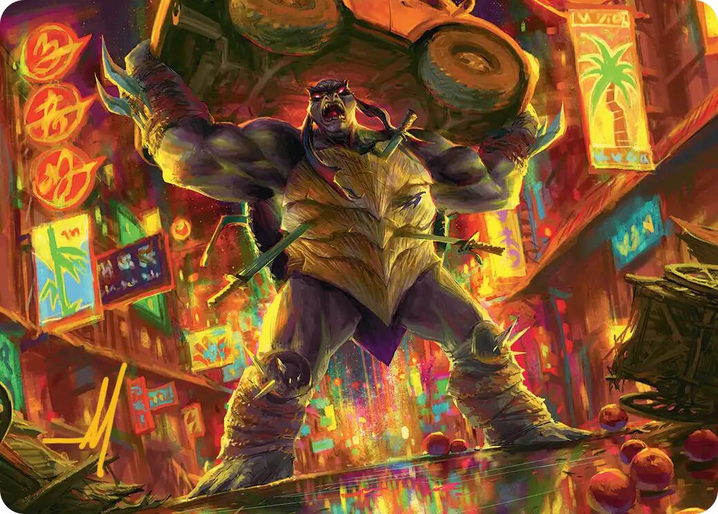 Slash, Reptile Rampager Art Card (Gold-Stamped Signature) [Teenage Mutant Ninja Turtles Art Series] | Gate City Games LLC