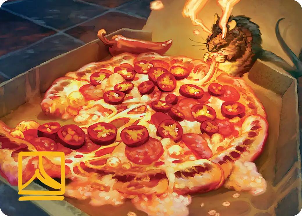 Spicy Oatmeal Pizza Art Card (Gold-Stamped Signature) [Teenage Mutant Ninja Turtles Art Series] | Gate City Games LLC
