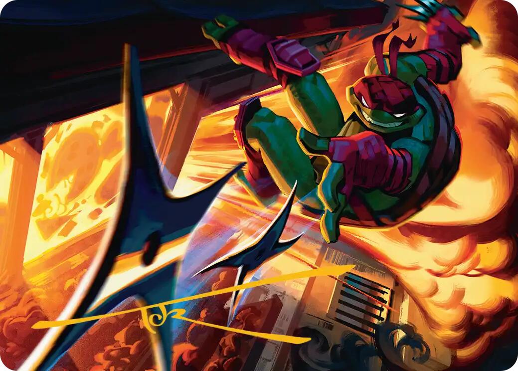 Storm of Steel Art Card (Gold-Stamped Signature) [Teenage Mutant Ninja Turtles Art Series] | Gate City Games LLC