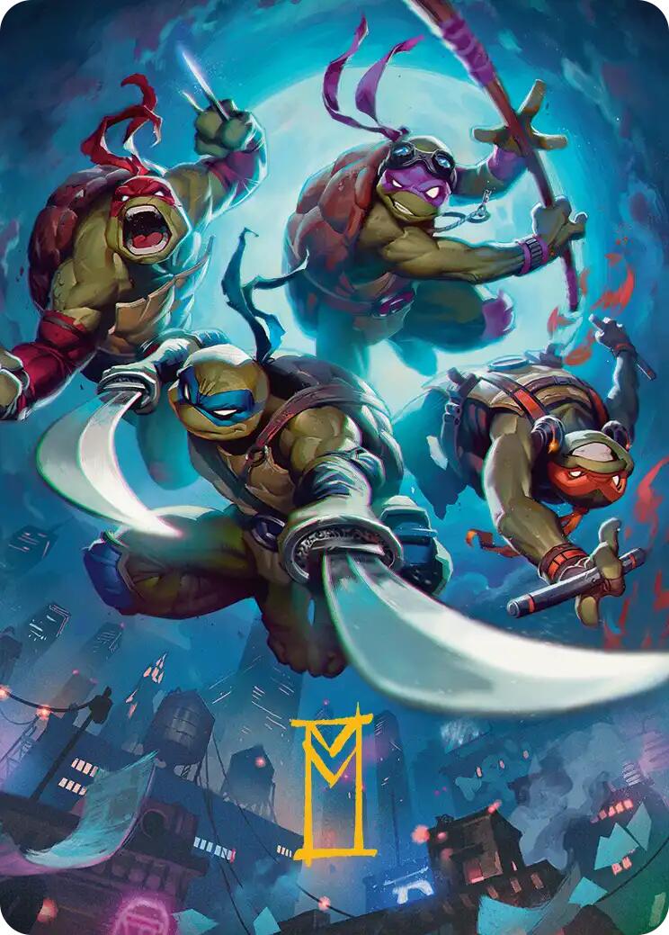 Heroes in a Half Shell Art Card (Gold-Stamped Signature) [Teenage Mutant Ninja Turtles Art Series] | Gate City Games LLC