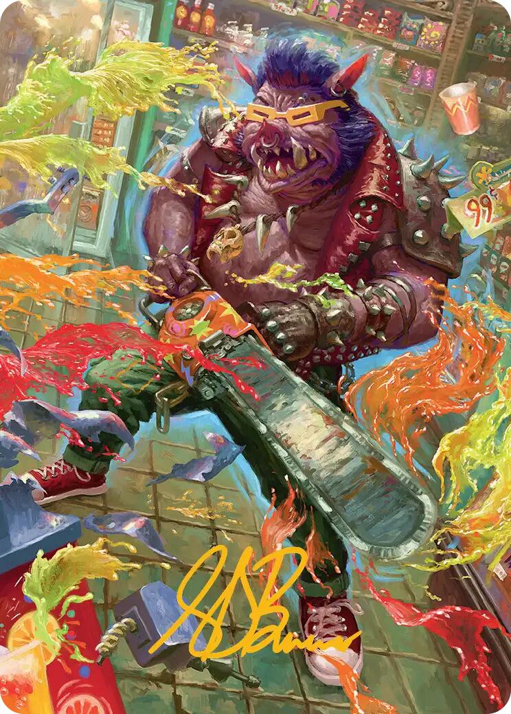 Bebop, Porcine Punk Art Card (Gold-Stamped Signature) [Teenage Mutant Ninja Turtles Art Series] | Gate City Games LLC