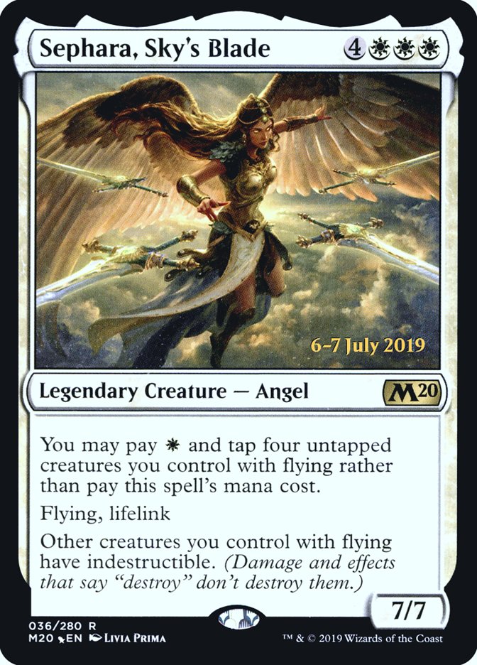 Sephara, Sky's Blade [Core Set 2020 Prerelease Promos] | Gate City Games LLC