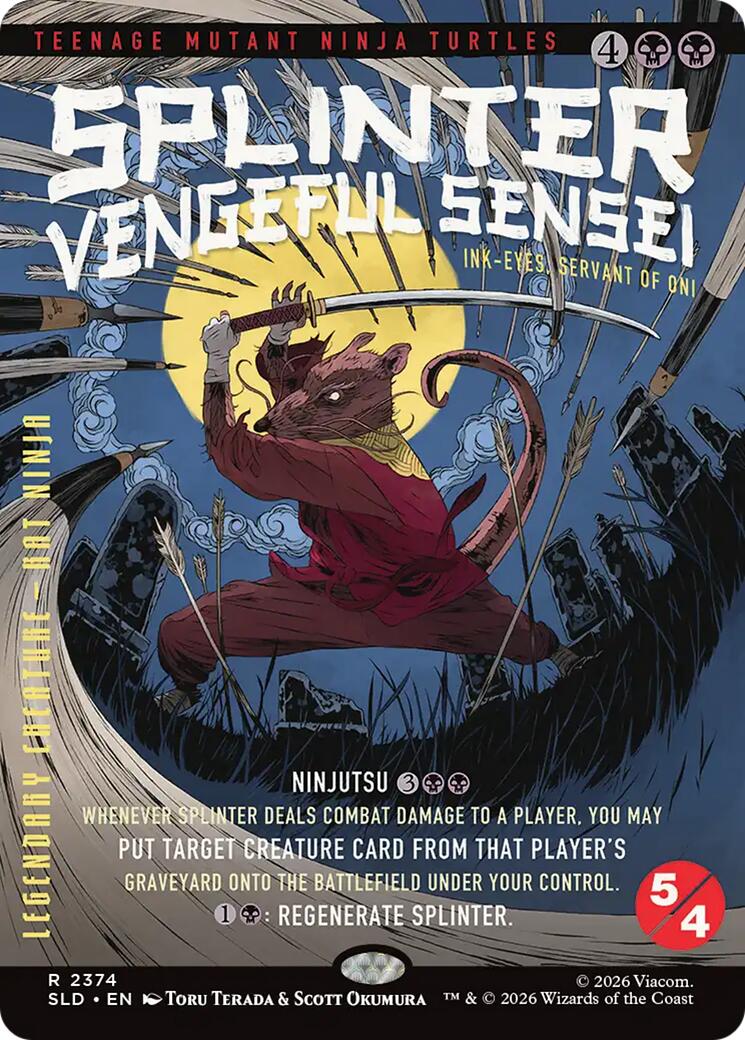 Splinter, Vengeful Sensei - Ink-Eyes, Servant of Oni [Secret Lair Drop Series] | Gate City Games LLC