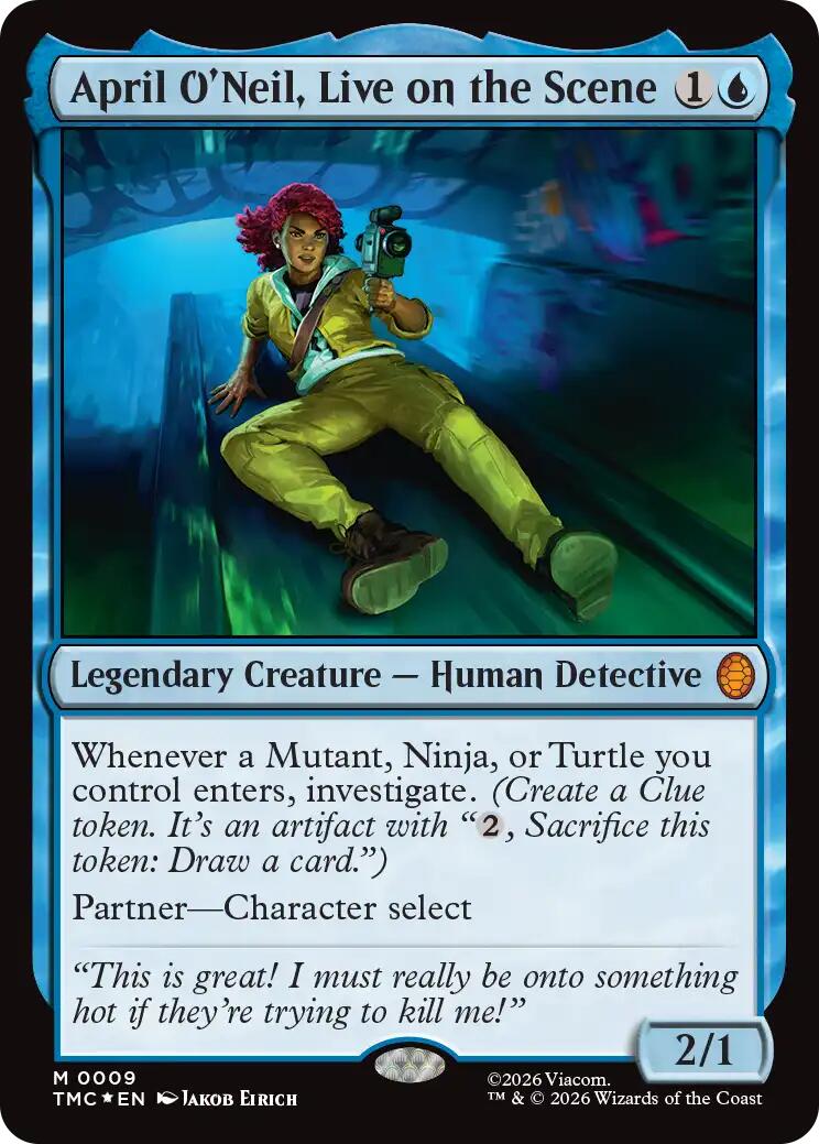 April O'Neil, Live on the Scene (Surge Foil) [Teenage Mutant Ninja Turtles Commander] | Gate City Games LLC