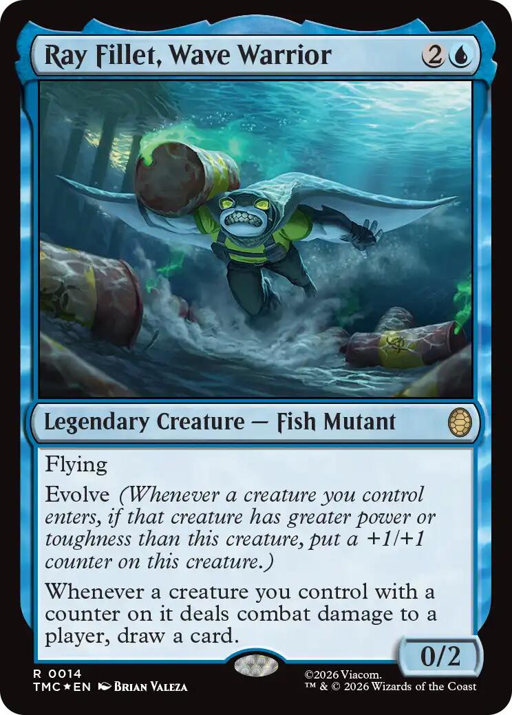 Ray Fillet, Wave Warrior (Surge Foil) [Teenage Mutant Ninja Turtles Commander] | Gate City Games LLC
