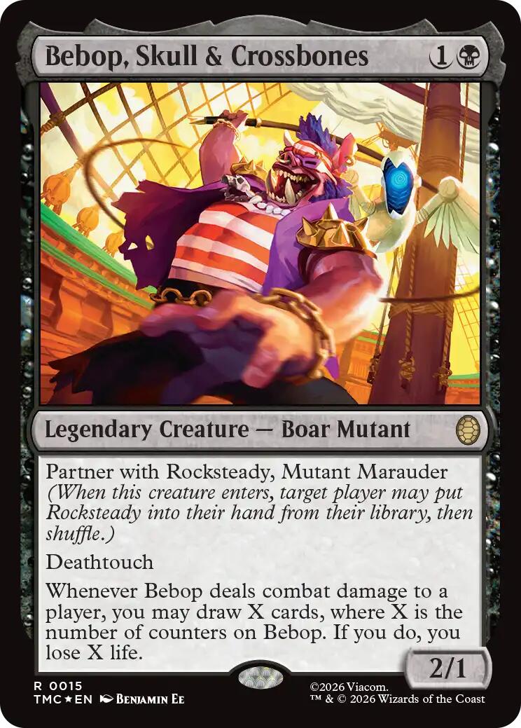 Bebop, Skull & Crossbones (Surge Foil) [Teenage Mutant Ninja Turtles Commander] | Gate City Games LLC