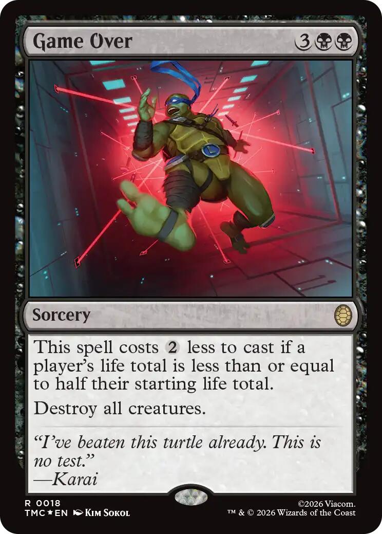 Game Over (Surge Foil) [Teenage Mutant Ninja Turtles Commander] | Gate City Games LLC