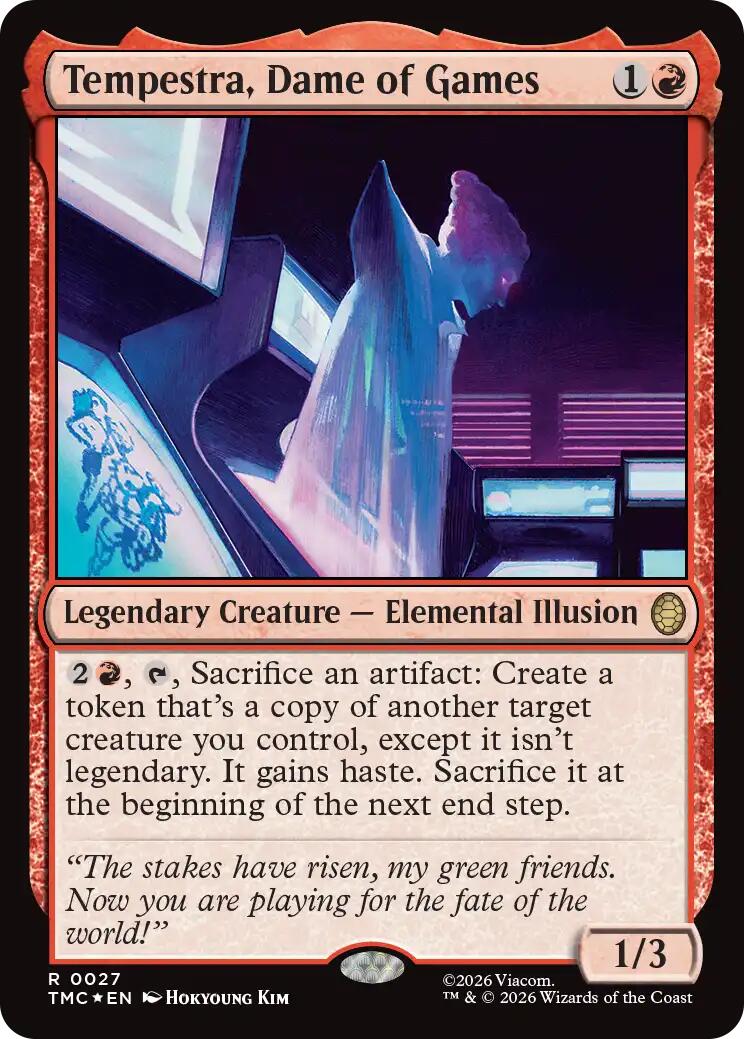 Tempestra, Dame of Games (Surge Foil) [Teenage Mutant Ninja Turtles Commander] | Gate City Games LLC