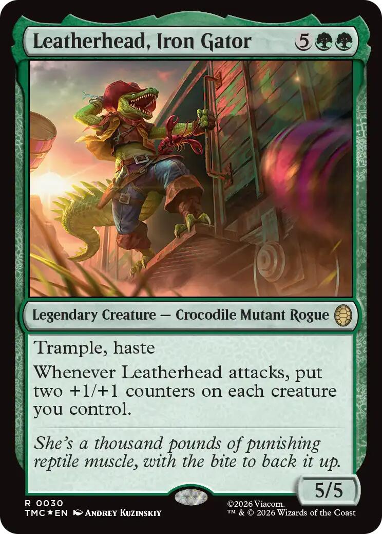 Leatherhead, Iron Gator (Surge Foil) [Teenage Mutant Ninja Turtles Commander] | Gate City Games LLC