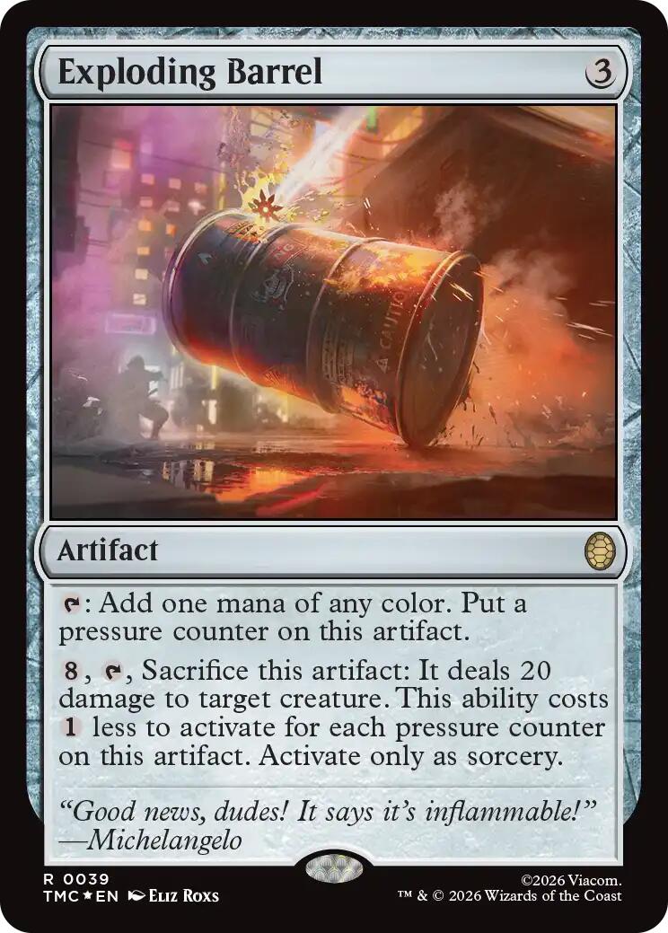 Exploding Barrel (Surge Foil) [Teenage Mutant Ninja Turtles Commander] | Gate City Games LLC