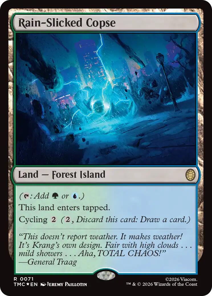 Rain-Slicked Copse (Surge Foil) [Teenage Mutant Ninja Turtles Commander] | Gate City Games LLC