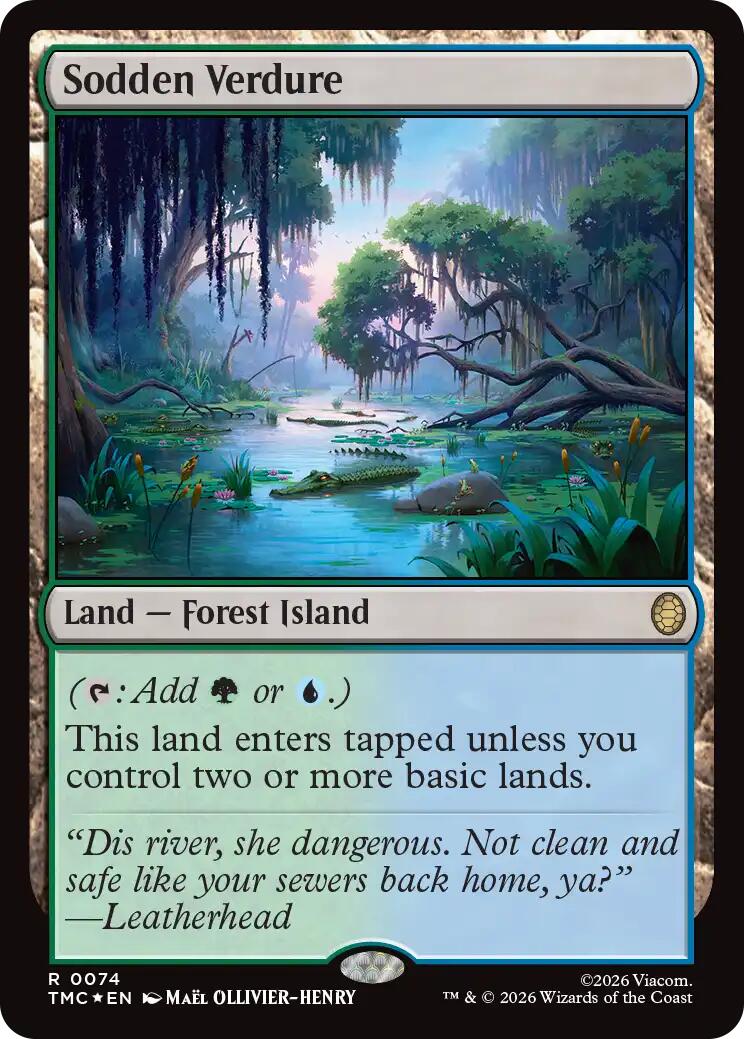 Sodden Verdure (Surge Foil) [Teenage Mutant Ninja Turtles Commander] | Gate City Games LLC