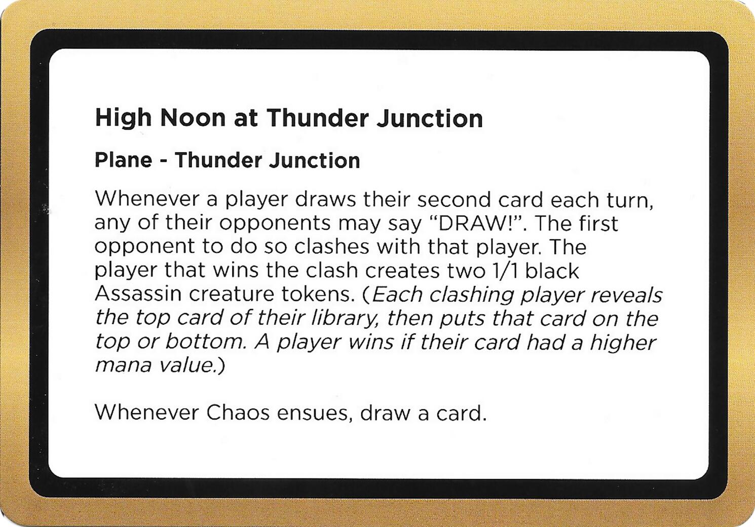 High Noon at Thunder Junction (Black Lotus Unknown Planechase) [Oversize Cards] | Gate City Games LLC