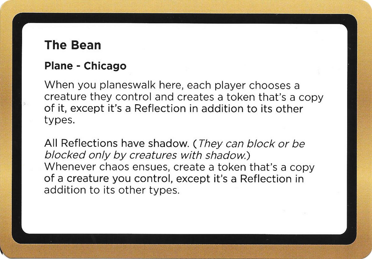 The Bean (Black Lotus Unknown Planechase) [Oversize Cards] | Gate City Games LLC