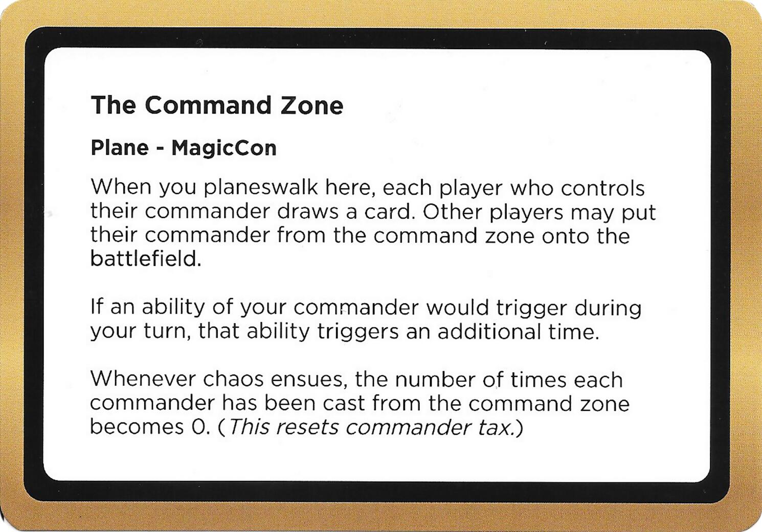 The Command Zone (Black Lotus Unknown Planechase) [Oversize Cards] | Gate City Games LLC