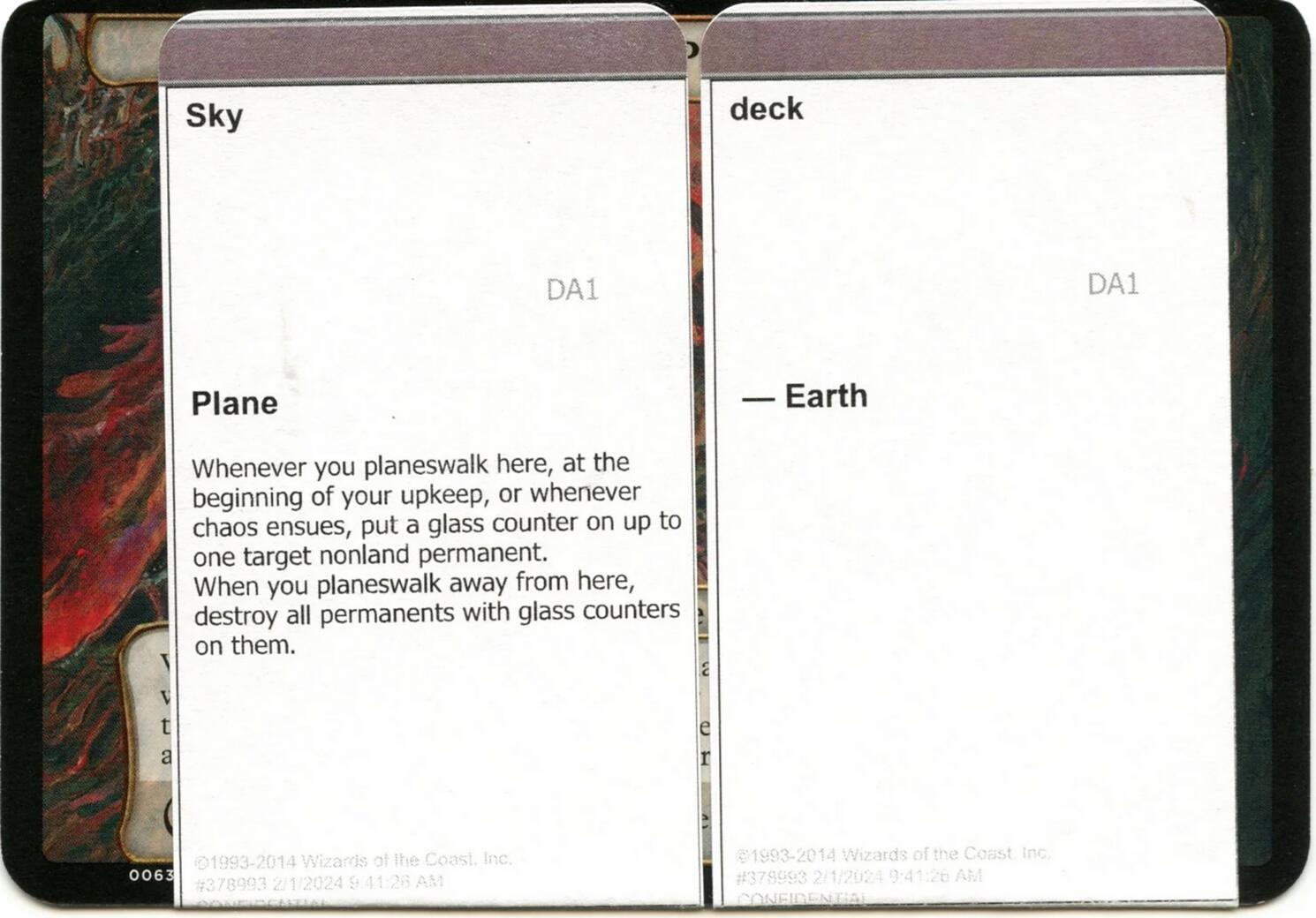 Sky Deck (Black Lotus Unknown Planechase) [Oversize Cards] | Gate City Games LLC