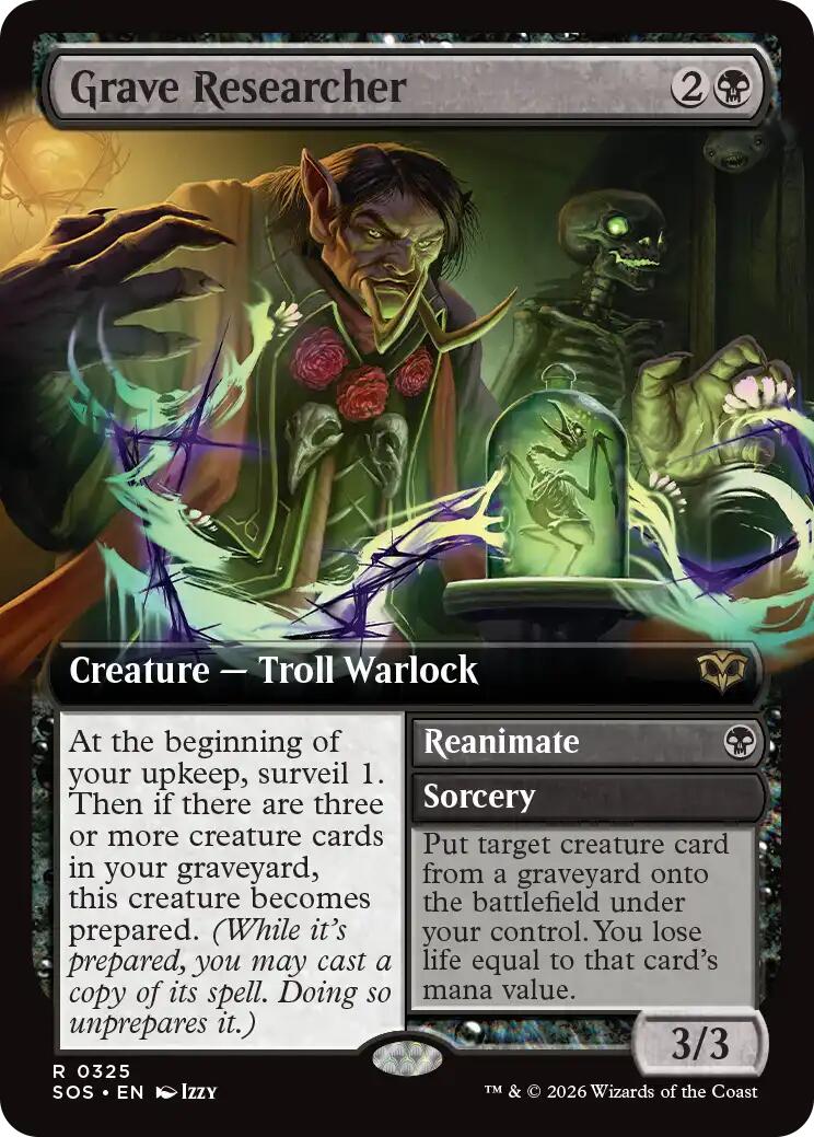 Grave Researcher (Extended Art) [Secrets of Strixhaven] | Gate City Games LLC