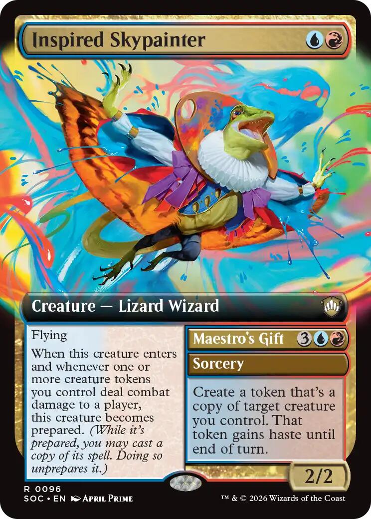 Inspired Skypainter (Extended Art) [Secrets of Strixhaven Commander] | Gate City Games LLC