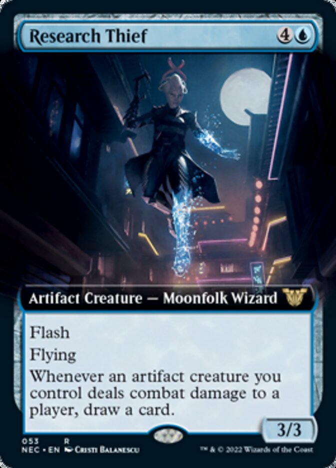 Research Thief (Extended Art) [Kamigawa: Neon Dynasty Commander] | Gate City Games LLC