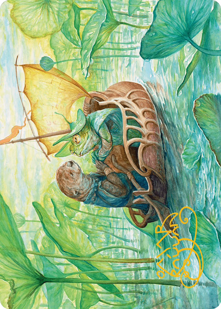 Run Away Together Art Card (Gold-Stamped Signature) [Bloomburrow Art Series] | Gate City Games LLC