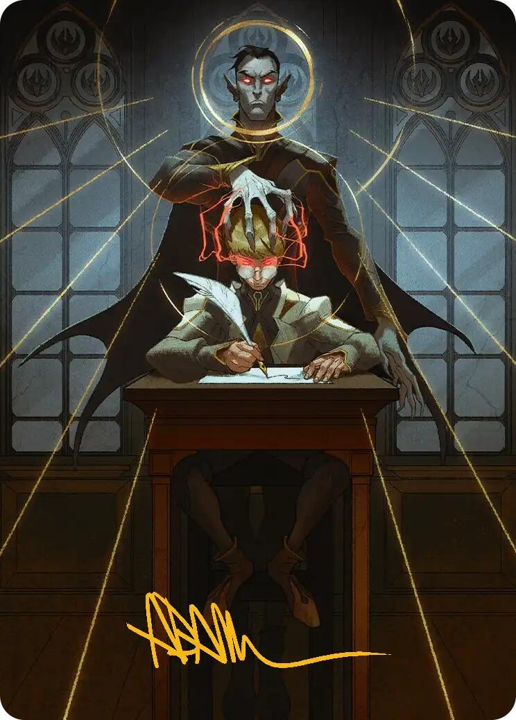 Vampiric Tutor Art Card (Gold-Stamped Signature) [Secrets of Strixhaven Art Series] | Gate City Games LLC