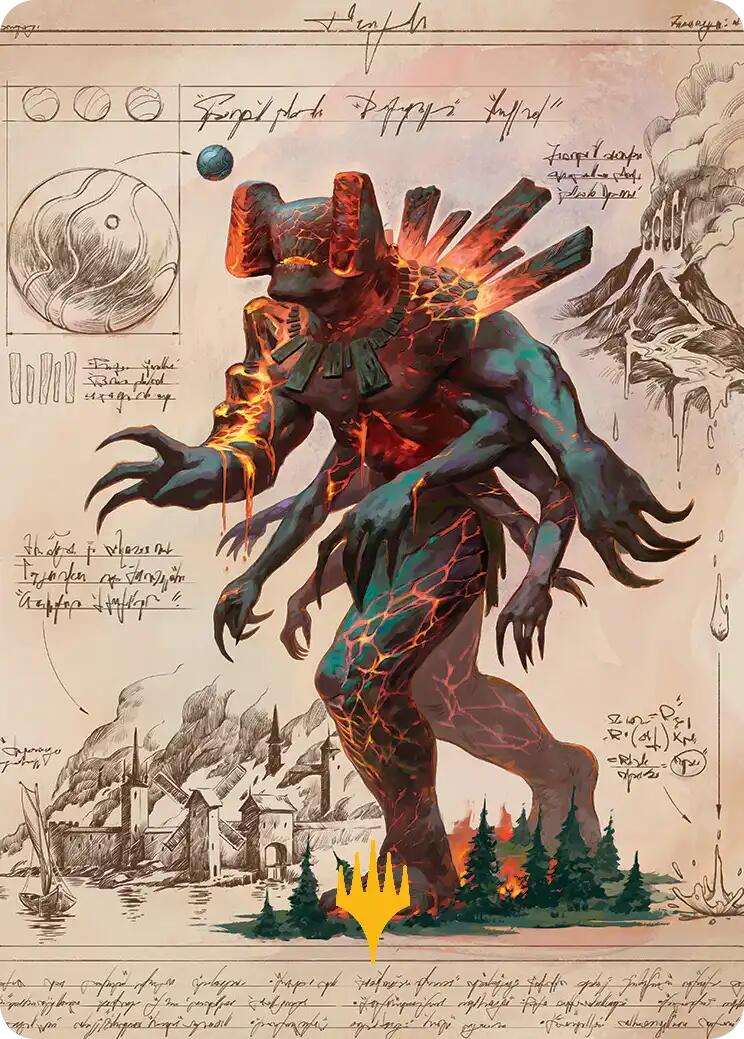 Magmablood Archaic Art Card (Gold-Stamped Planeswalker Symbol) [Secrets of Strixhaven Art Series] | Gate City Games LLC