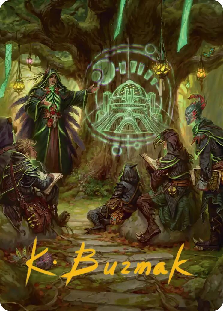 Sylvan Library Art Card (Gold-Stamped Signature) [Secrets of Strixhaven Art Series] | Gate City Games LLC