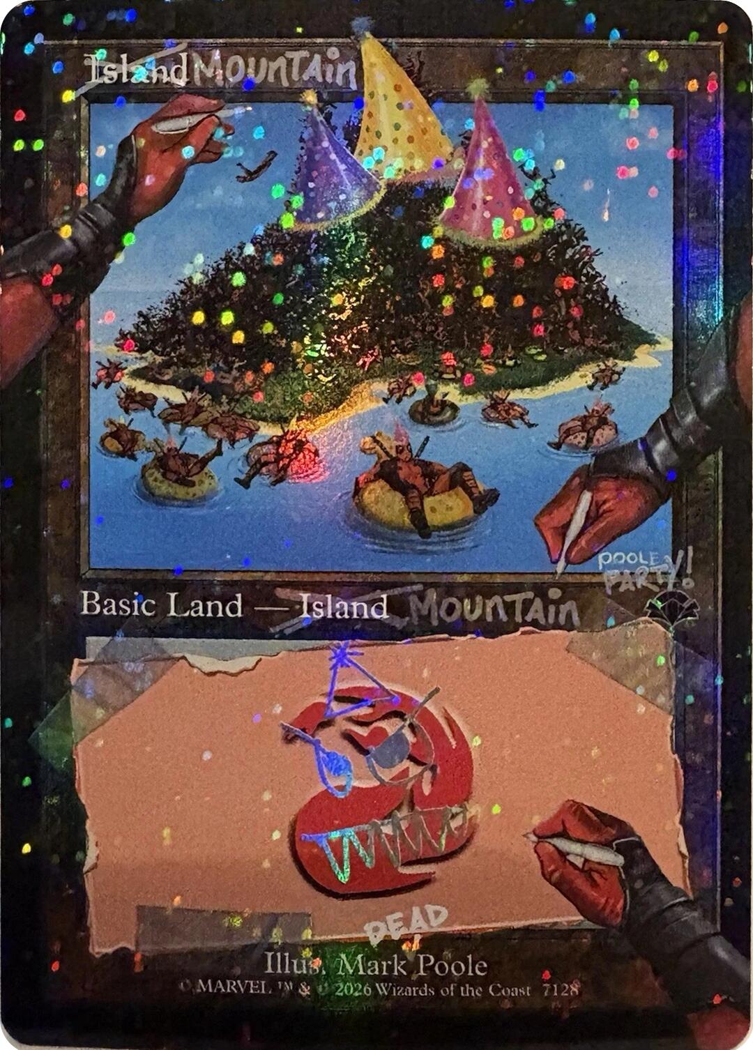 Mountain (7128) (Pool Party Foil) [Secret Lair Drop Series] | Gate City Games LLC