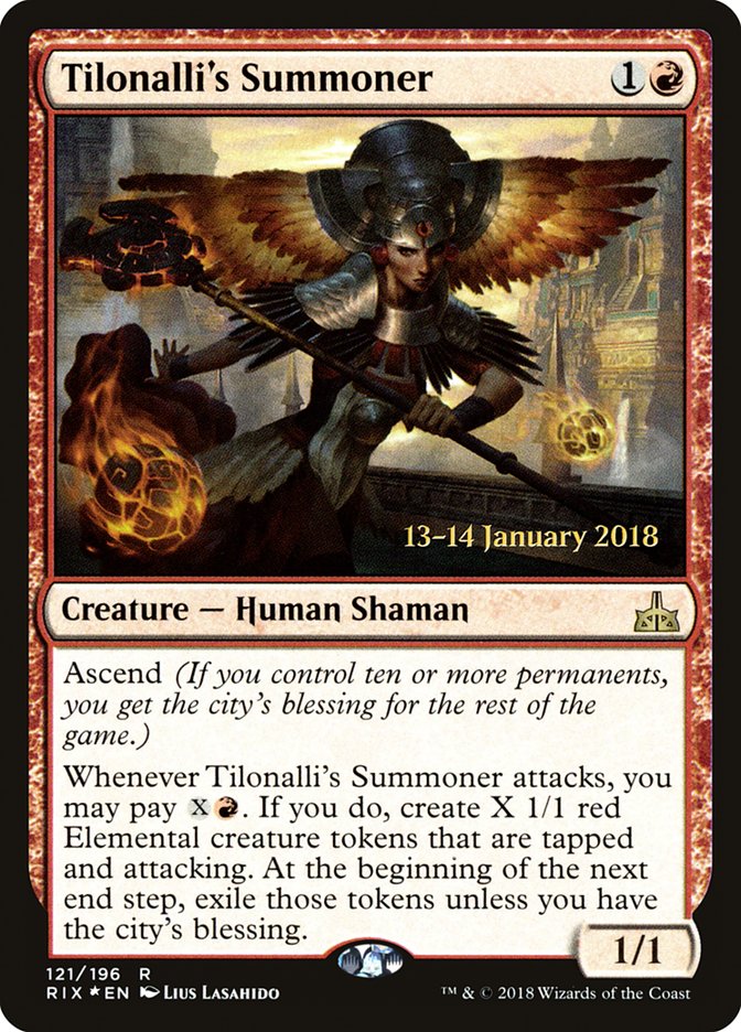 Tilonalli's Summoner [Rivals of Ixalan Prerelease Promos] | Gate City Games LLC